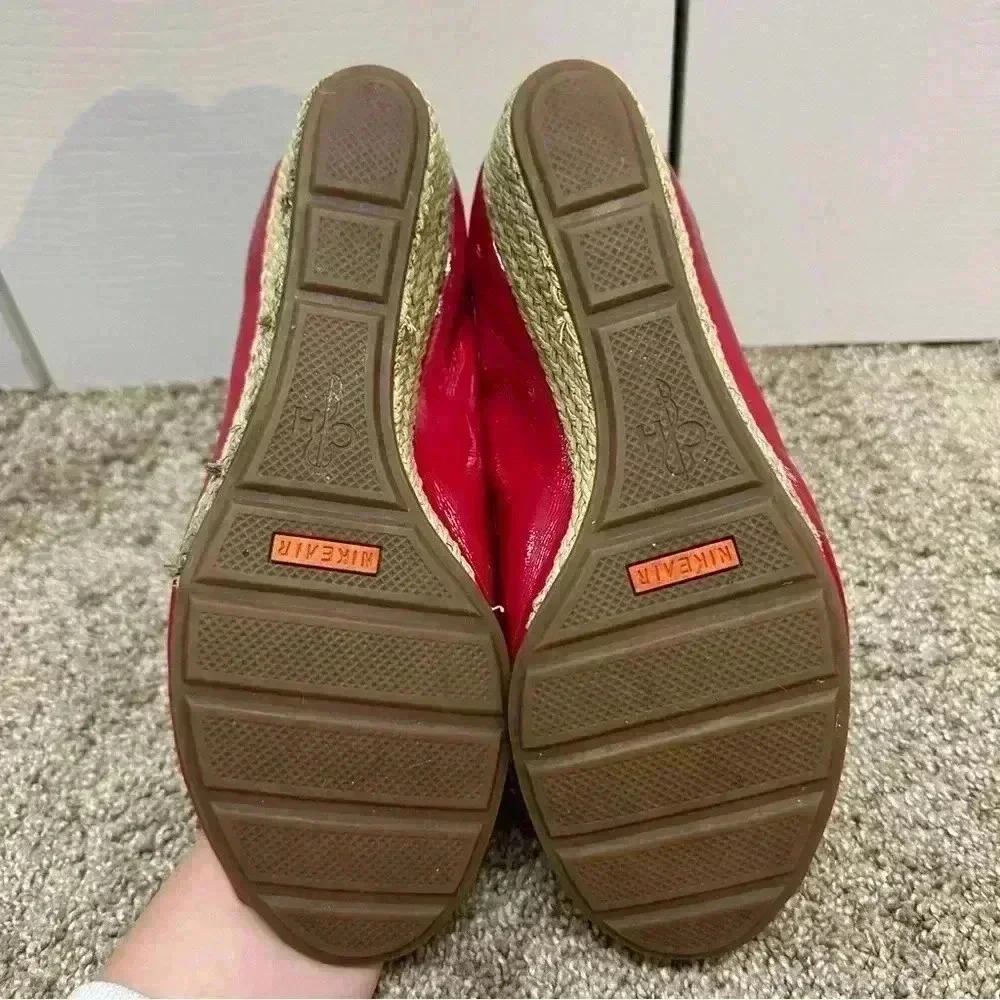 Cole Haan Red Espadrille Wedge Flats
